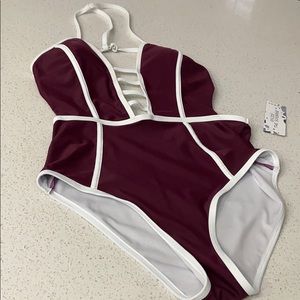 One piece cut out swimsuit